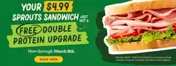 Sprouts Farmers Market DELI - DOUBLE MEAT BANNER offer