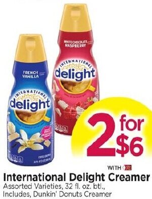 Tops International Delight Creamer offer