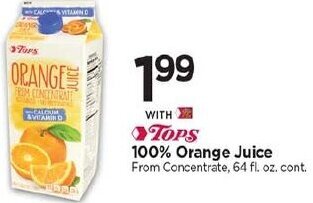 Tops 100% Orange Juice offer