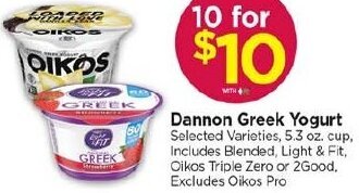 Tops Dannon Greek Yogurt offer