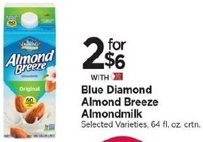 Tops Blue Diamond Almond Breeze Almondmilk offer
