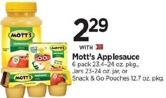 Tops Mott's Applesauce offer