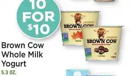 Heinen's Brown Cow Whole Milk Yogurt offer