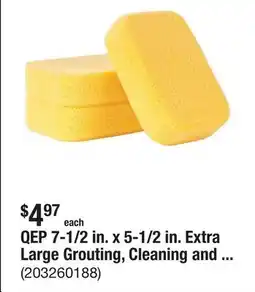 The Home Depot QEP 7-1/2 in. x 5-1/2 in. Extra Large Grouting, Cleaning and Washing Sponge (3-Pack) offer