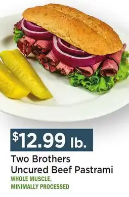 Heinen's Two Brothers Uncured Beef Pastrami offer