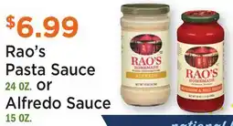 Heinen's Rao's Pasta Sauce 24 OZ. or Alfredo Sauce 15 OZ offer