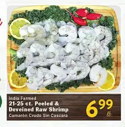 Rio Valley Market India Farmed 21-25 ct. Peeled & Deveined Raw Shrimp offer