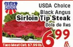 Rio Valley Market USDA Choice Black Angus Sirloin Tip Steak offer