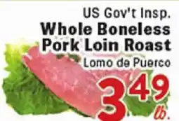 Rio Valley Market US Gov't Insp. Whole Boneless Pork Loin Roast offer