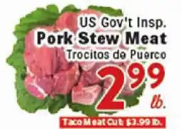 Rio Valley Market US Gov't Insp. Pork Stew Meat offer