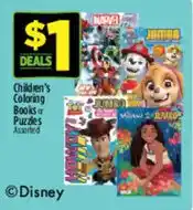 Dollar General Children's coloring books or puzzles offer
