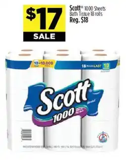 Dollar General Scott 1000 Sheets Bath Tissue offer