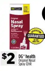 Dollar General DG health Original Nasal Spray offer