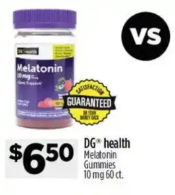 Dollar General DG health melatonin gummies offer