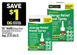 Dollar General DG health allergy relief nasal spray offer