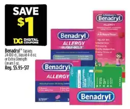 Dollar General Benadryl tablets offer