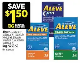 Dollar General Aleve Caplets offer