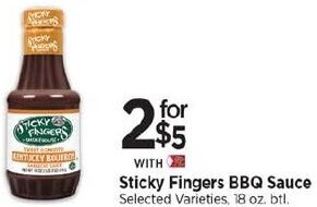 Tops Sticky Fingers BBQ Sauce offer