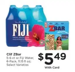 Kroger Clif ZBar or Fiji Water offer