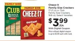 Kroger Cheez-It Family Size Crackers offer