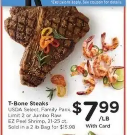 Kroger T-Bone Steaks offer