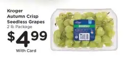 Kroger Kroger Autumn Crisp Seedless Grapes offer