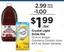 Kroger Crystal Light Drink Mix offer
