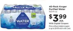 Kroger 40-Pack Kroger Purified Water offer