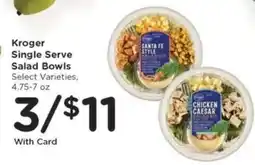 Kroger Kroger Single Serve Salad Bowls offer