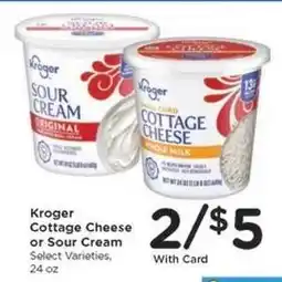 Kroger Kroger Cottage Cheese or Sour Cream offer