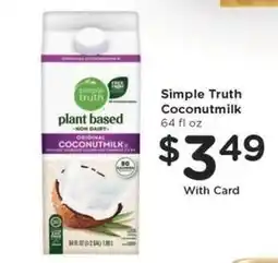 Kroger Simple Truth Coconutmilk offer