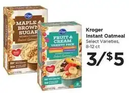 Food 4 Less Kroger Instant Oatmeal offer