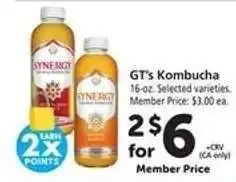 Safeway GT's Kombucha offer