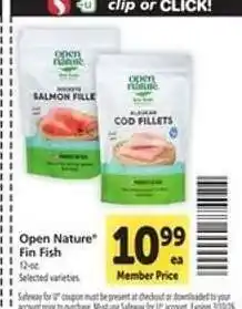 Safeway Open Nature Fin Fish offer