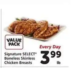 Safeway Signature Select Boneless Skinless Chicken Breasts offer