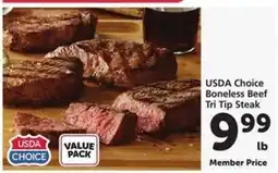 Safeway USDA Choice Boneless Beef Tri-Tip Steak offer