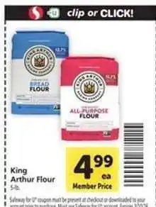 Safeway King Arthur Flour offer