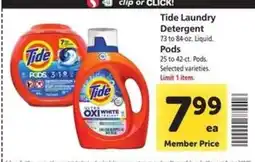 Safeway Tide Laundry Detergent offer