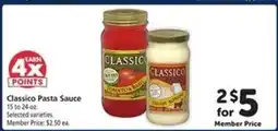 Safeway Classico Pasta Sauce offer