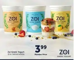 Safeway Zoi Greek Yogurt offer