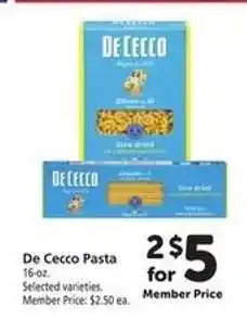 Safeway De Cecco Pasta offer