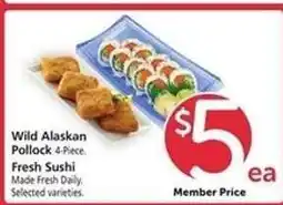 Safeway Wild Alaskan Pollock / Fresh Sushi offer