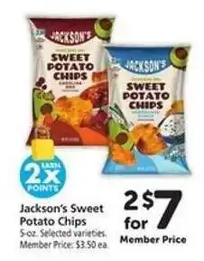 Safeway Jackson's Sweet Potato Chips offer