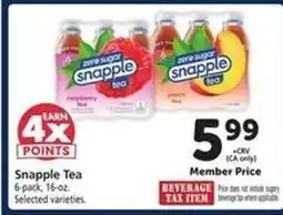 Safeway Snapple Tea offer