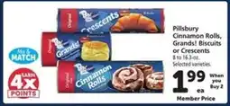 Safeway Pillsbury Cinnamon Rolls, Grands! Biscuits or Crescents offer