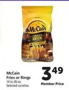Safeway McCain Fries or Rings offer