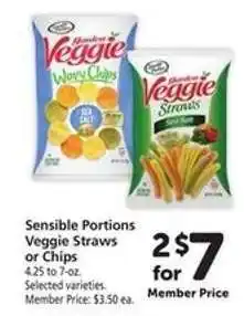 Safeway Sensible Portions Veggie Straws or Chips offer