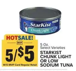 Food Lion StarKist Chunk Light or Low Sodium Tuna offer