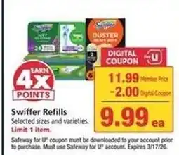 Safeway Swiffer Refills offer