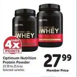 Safeway Optimum Nutrition Protein Powder offer